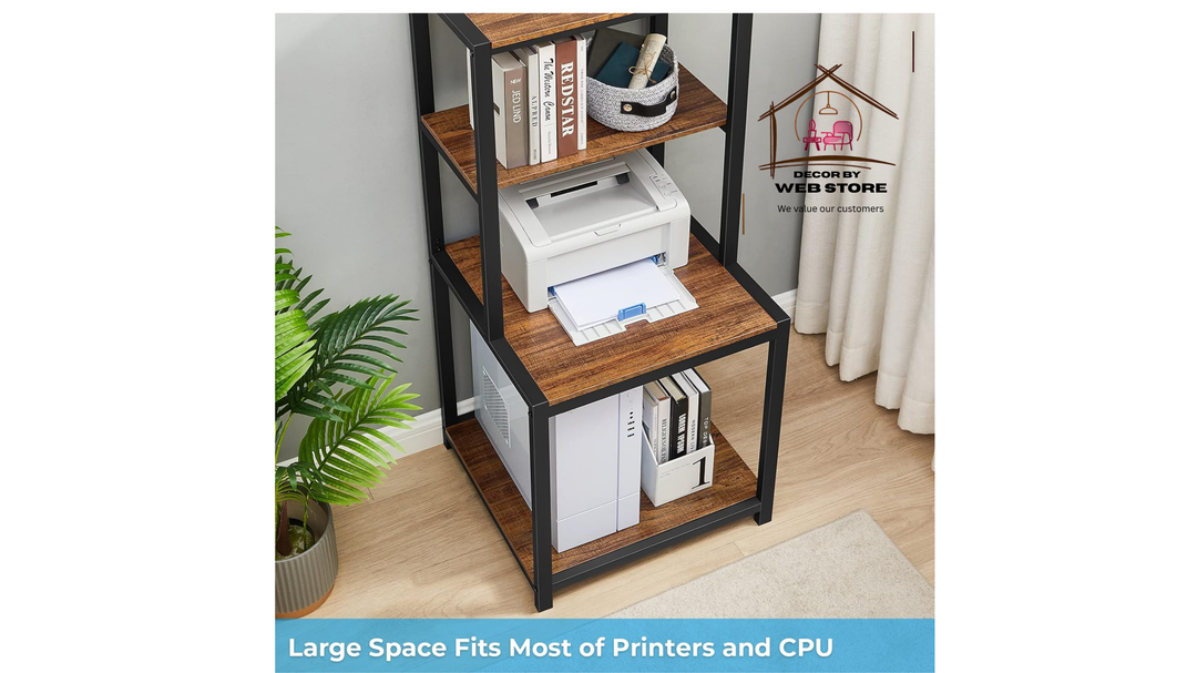 Printer Stand with Storage Shelf