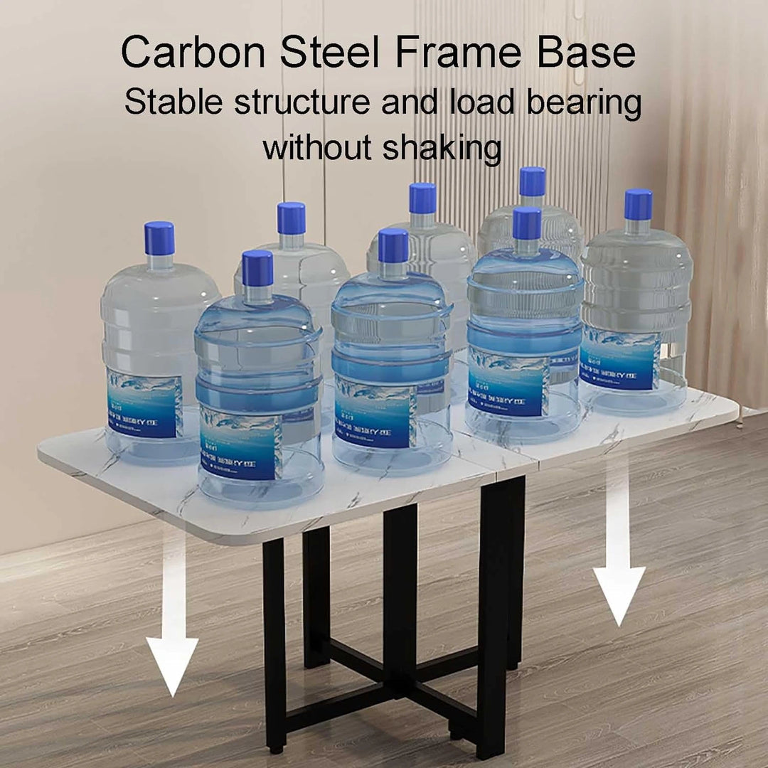 Folding Dining Table with 6 Wheels