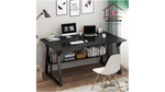 Load image into Gallery viewer, Wooden Laptop Computer Desk Study Writing Table with 4 Tier Shelf
