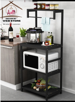 Load image into Gallery viewer, Storage Shelf,Microwave Stand,Kitchen Storage Rack, Large Capacity, Does Not Take Up Space, Multi-Functional Floor-Standing Multi-Layer Storage Rack 40D x 60W x 145H cm Blackwalnut
