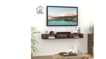 Load image into Gallery viewer, Engineered Wood Wall Mount TV Unit/TV Stand/Wall Set Top Box Stand/TV Cabinet/TV Entertainment Unit (Walnut)(Ideal for 42.52 Inch)
