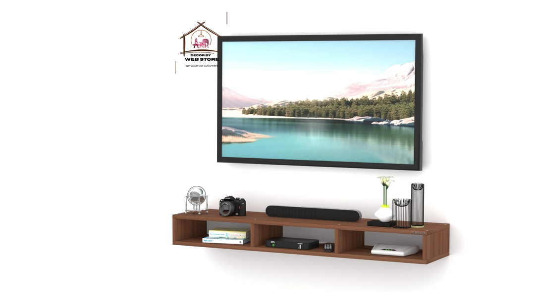 Engineered Wood Wall Mount TV Unit/TV Stand/Wall Set Top Box Stand/TV Cabinet/TV Entertainment Unit (Walnut)(Ideal for 42.52 Inch)