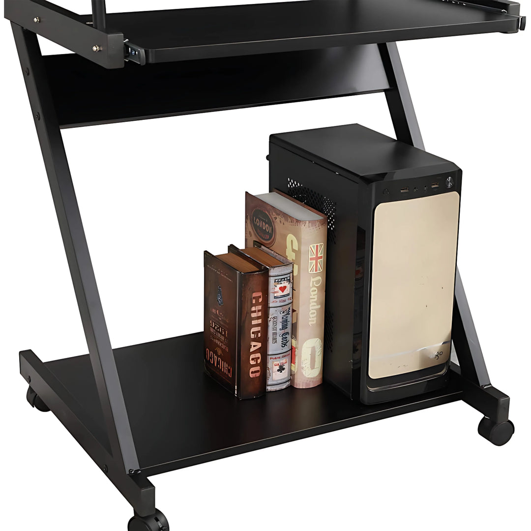 Small Computer Desk with 4 Wheels