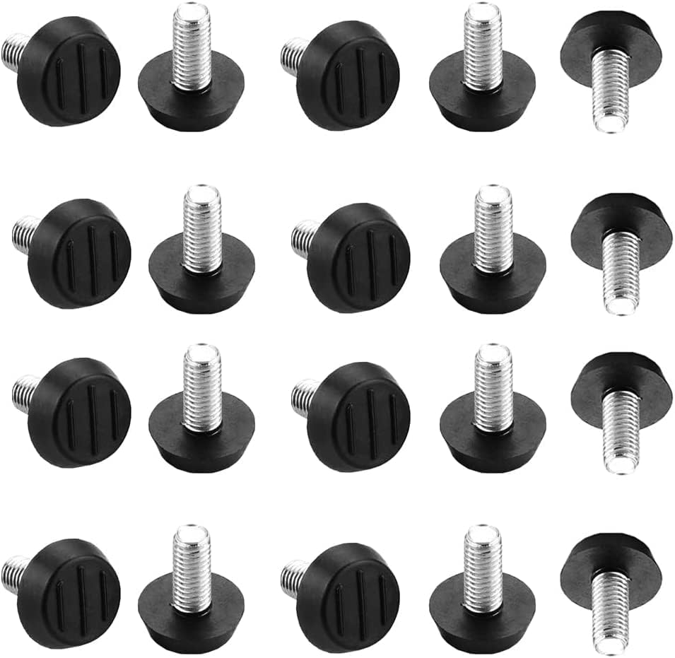 Table Foot Leveler, Screw On Furniture Glide Leveling Foot Adjuster,4 Pcs M 8 x 20 mm Screw On Furniture Glide Leveling Foot Adjuster for Furniture Legs