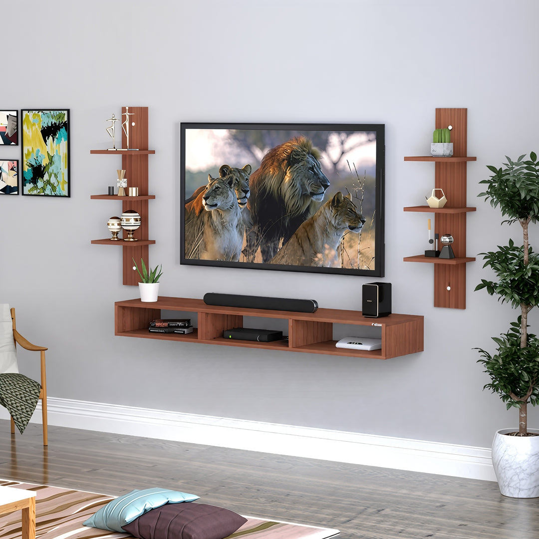 Wood Wall Mount TV Unit