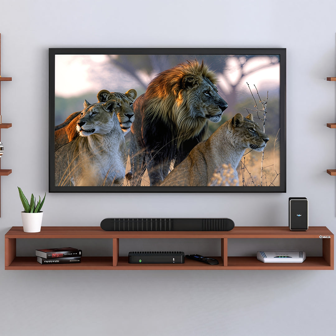 Wood Wall Mount TV Unit