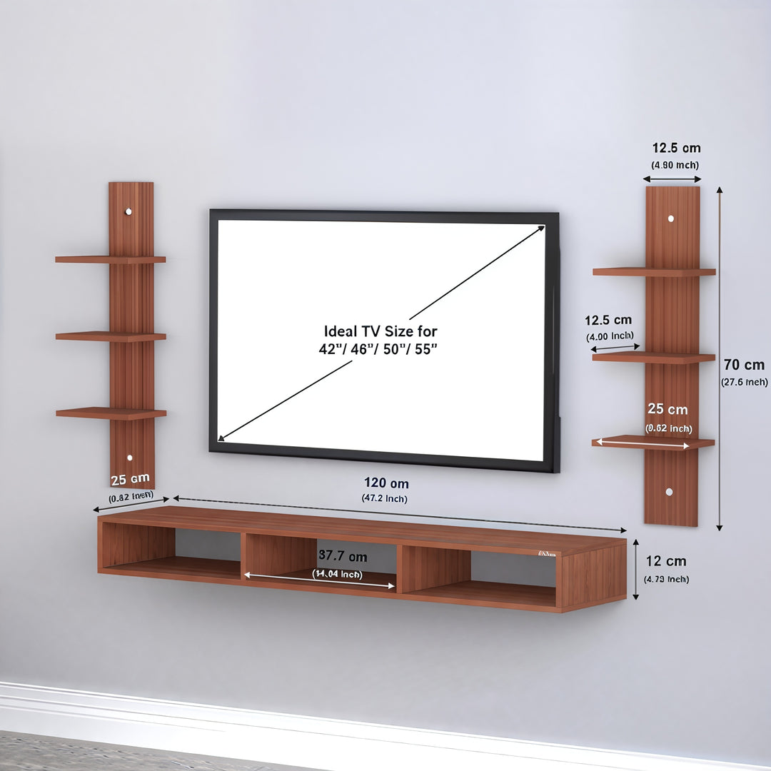 Wood Wall Mount TV Unit