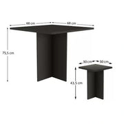 Modern Table and Stool Set with Hidden Storage