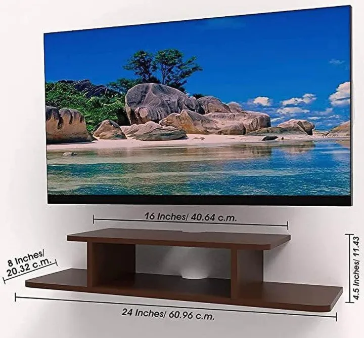 Tv Cabinet Unit Tv Entertainment Set top Box Stand Living Room badroom HallWaye Home Decor Standerd Size 32' to 48 Inch Colour Brown