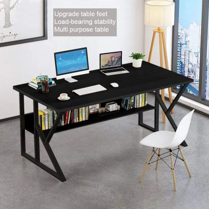 Decor by Webstore K-Force Executive Desk – Modern High-Stability Computer Workstation & Study Table with Heavy-Duty Reinforced Steel K-Frame