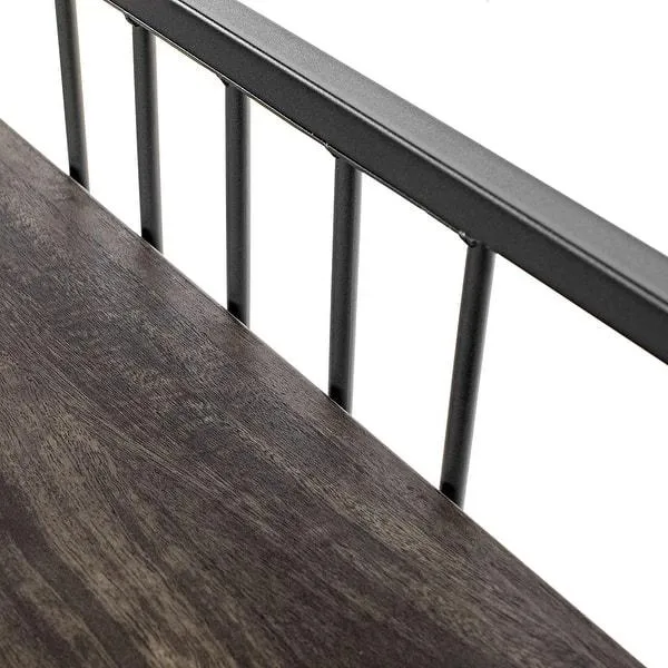 Decor by Webstore Industrial Fusion Console Table – Modern Hallway Entryway Table with Integrated Storage Shelf & Heavy-Duty Wooden Finish